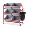 Rubbermaid Commercial Tote Picking Cart, 57 x 18.5 x 55, 450 lb Capacity, Red 2144269